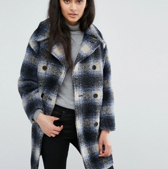 Ralph Lauren Denim Supply Plaid Big Wool Coat XL